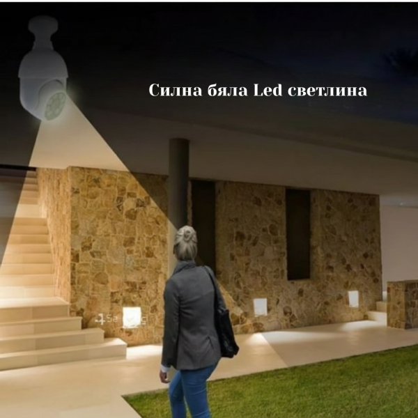 Куполна Wi-Fi камера под формата на крушка с широкообхватен ъгъл на видимост IP3B