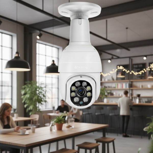 Куполна Wi-Fi камера под формата на крушка с широкообхватен ъгъл на видимост IP3B 1