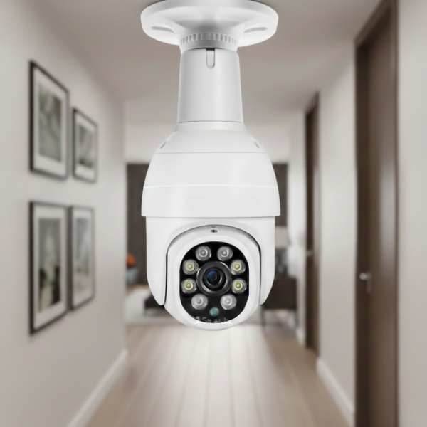 Куполна Wi-Fi камера под формата на крушка с широкообхватен ъгъл на видимост IP3B