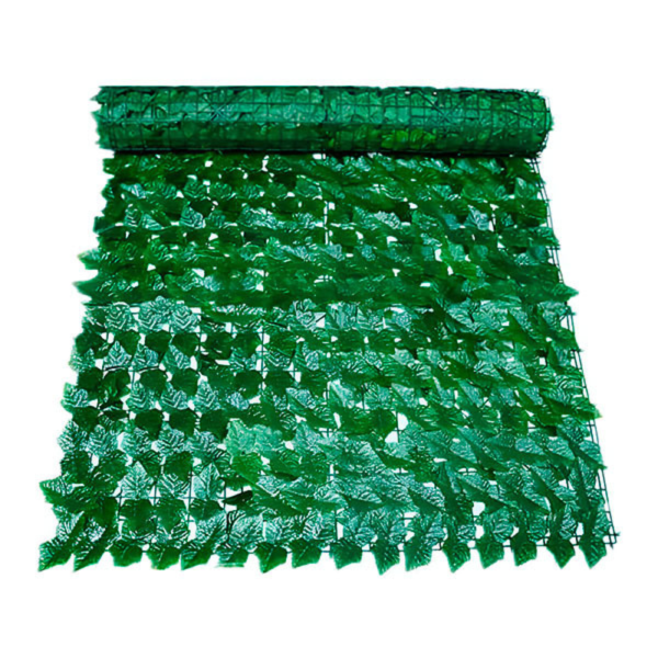 Ограда от зелени листа - панел за уединение с реалистичен вид 3 x 0,5 м