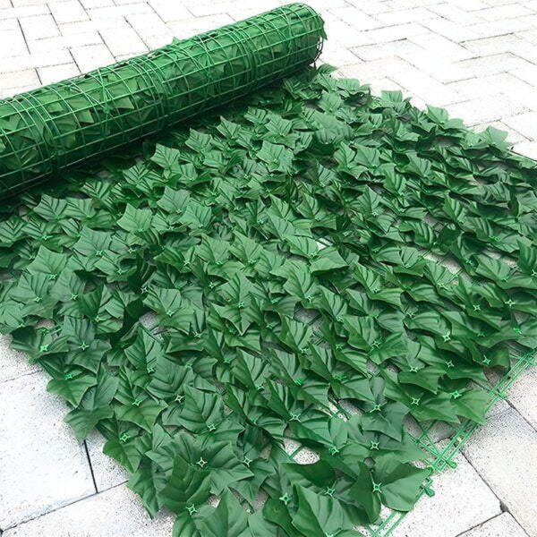 Ограда от зелени листа - панел за уединение с реалистичен вид 3 x 0,5 м 11