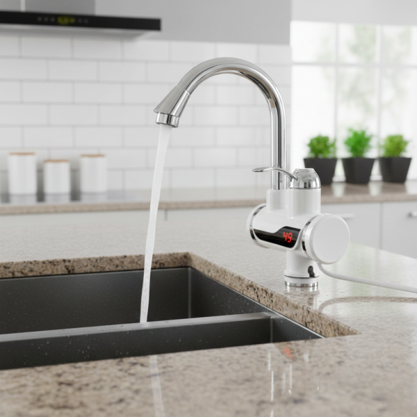 Смесител с проточен бойлер,за плот,3000W + дисплей,BR-4802-THD