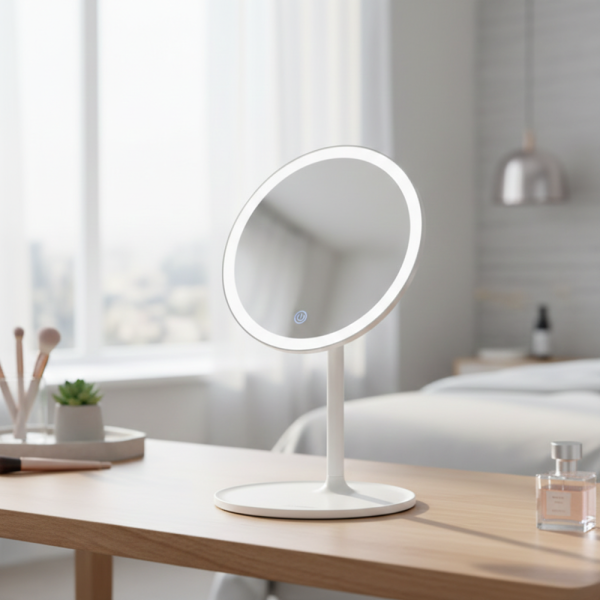 LED козметично огледало за грим Luigi Ferrero FR-801, кръг, 20 cm 2