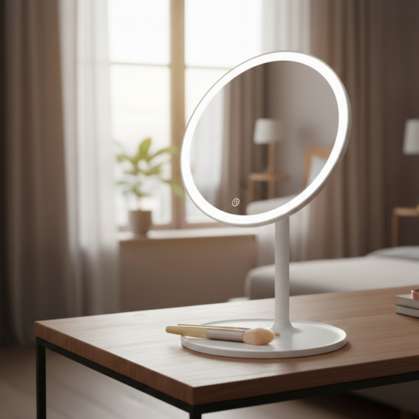 LED козметично огледало за грим Luigi Ferrero FR-801, кръг, 20 cm