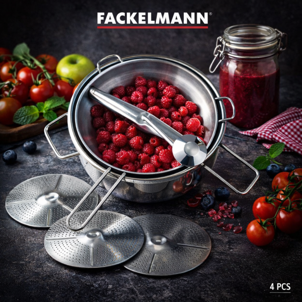 Мелница/цедка за зеленчуци и плодове, 4 части, Неръждаема стомана 2