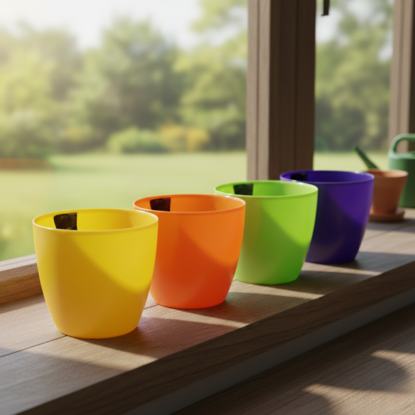 Саксия с поливна система Ø18×H16 см - за здрава коренова система 2