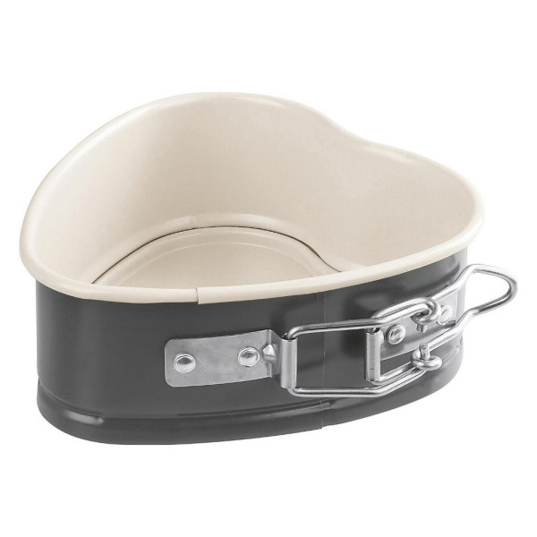 Комплект мини форми за печене „Exclusive“ (3 части) – керамично покритие, сърце и подвижен ръб