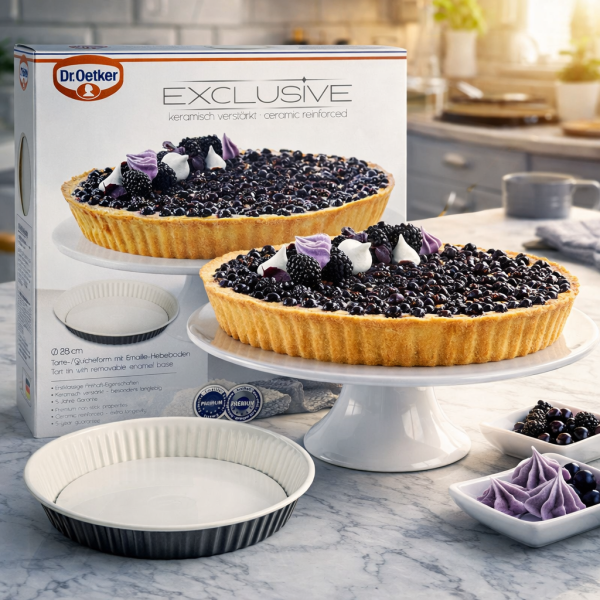 Форма за тарт и киш (28 см) с емайлирано дъно и незалепващо покритие 1