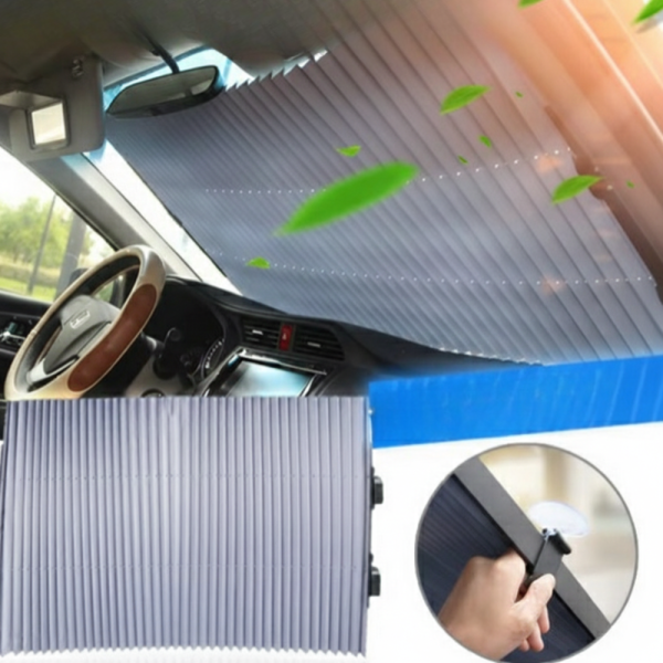 Сенник с UV защита за предно стъкло 155x65 см - лесен монтаж, преносим и регулируем 5