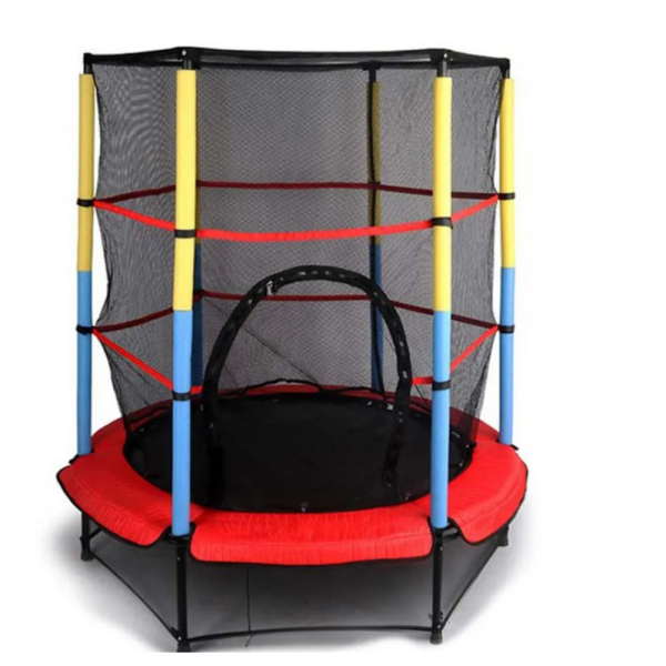 Батут 4,5ft 140см с вътрешна мрежа - червен