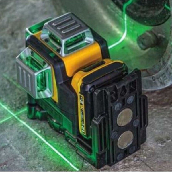 Лазерен нивелир Kraft Royal, Самонивелиращ, 4D, Дистнационно, Жълт, 5VDC, 5Ah