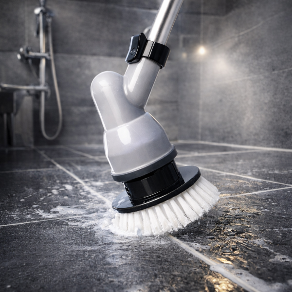 Водоустойчива електрическа почистваща четка с литиево-йонна батерия и регулируема дръжка
