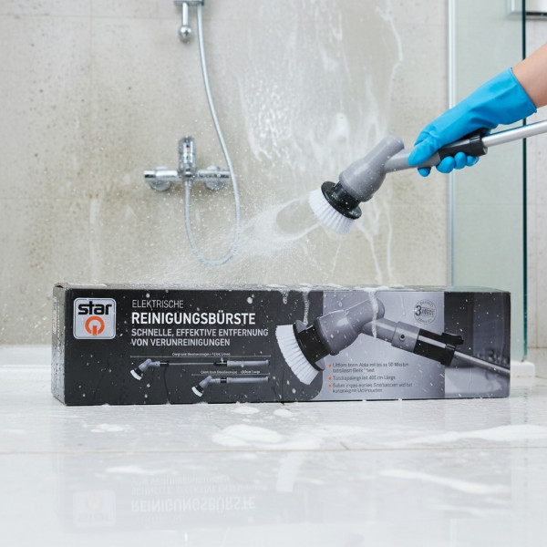 Водоустойчива електрическа почистваща четка с литиево-йонна батерия и регулируема дръжка 3