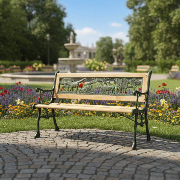 Градинска пейка за деца 82x39x50 см - здрава, безопасна и стилна 1