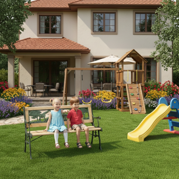 Градинска пейка за деца 82x39x50 см - здрава, безопасна и стилна 6