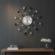 Модерен декоративен стенен часовник с кристали, 50 см 2