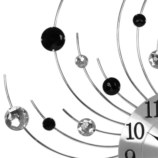 Модерен декоративен стенен часовник с кристали, 50 см 3