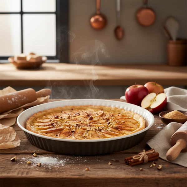 Форма за тарт и киш (28 см) с емайлирано дъно и незалепващо покритие