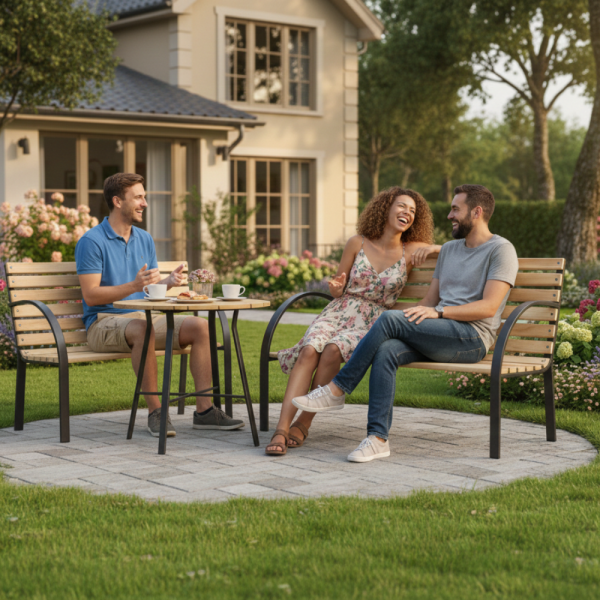 Градинска пейка - красива и практична 120 х 60 х 80 см 1