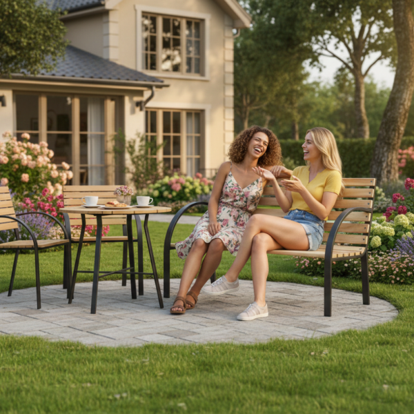 Градинска пейка - красива и практична 120 х 60 х 80 см 2