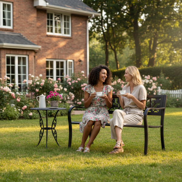 Градинска пейка - стил и удобство в градината 2