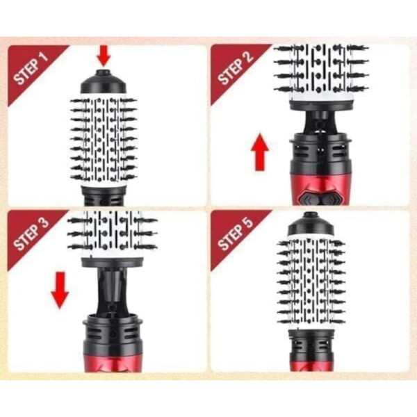 Професионална електрическа четка 3-в-1 за изправяне, къдрене и сушене, 1200W, автоматично въртене 11