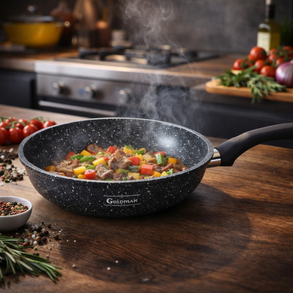 Уок тиган Goldmann GM 1302-26, 26x7см., Алуминий, Мраморно покритие 3