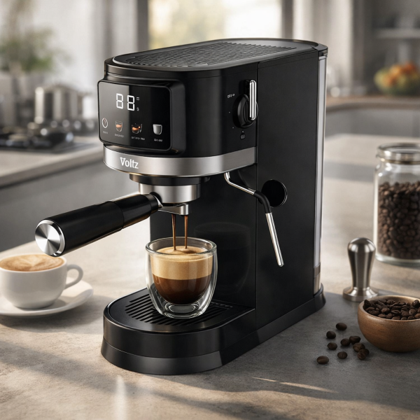 Еспресо машина Oliver Voltz, 1575 W, 20 бара, Крема диск, LED дисплей