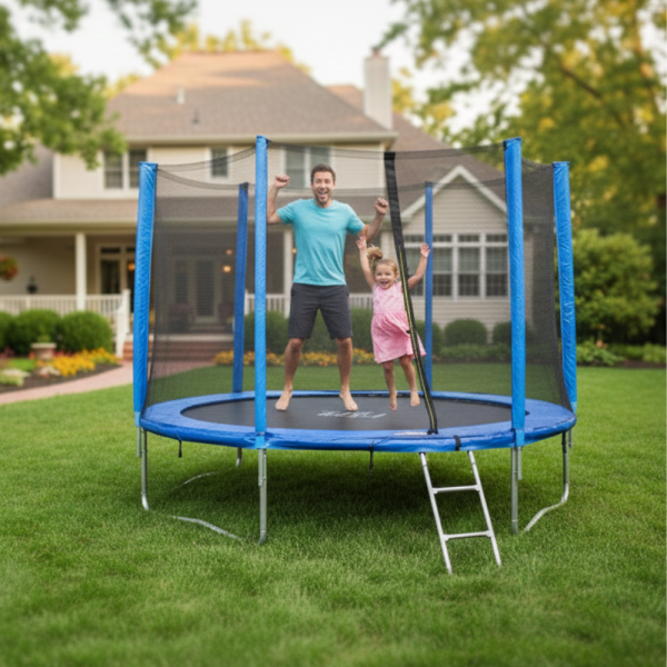 Батут с външна мрежа Jump 10ft - безопасно забавление и тренировка 1