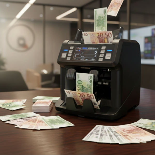 Многовалутна машина за броене на банкноти с детекция за фалшиви банкноти