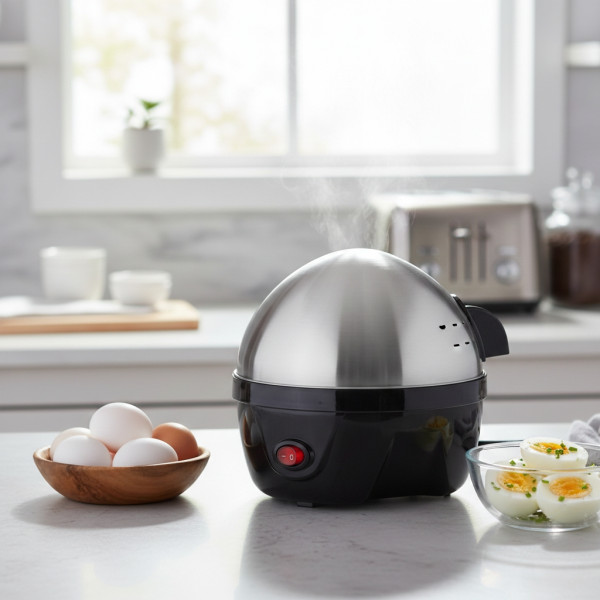 Яйцеварка Rosberg R51982C, 350W, За 7 яйца, Автоматично изключване със сигнал