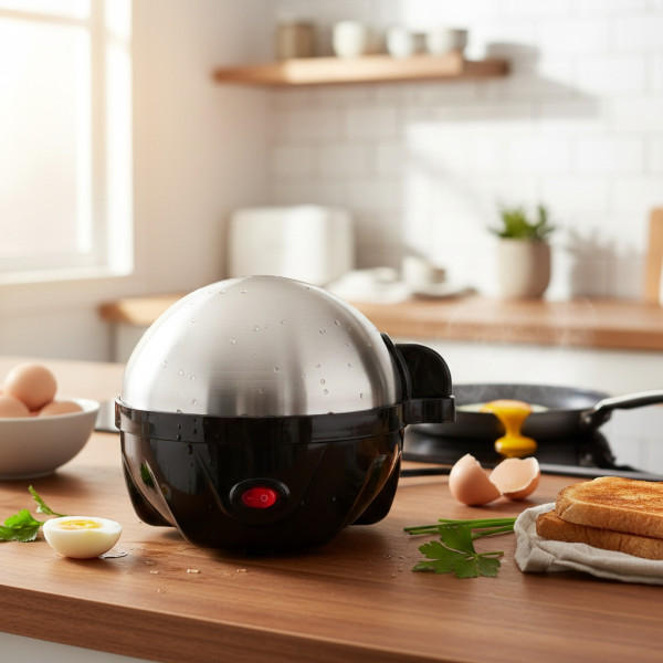 Яйцеварка Rosberg R51982C, 350W, За 7 яйца, Автоматично изключване със сигнал 5