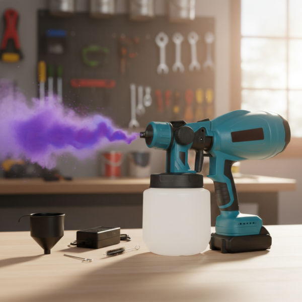 Акумулаторен и безжичен пистолет за боядисване с 2 батерии 21V