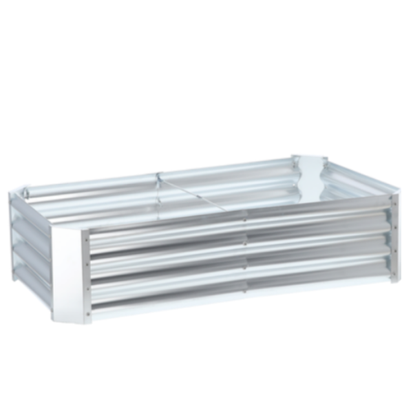 Метална поцинкована леха за зеленчуци и цветя - здрава и устойчива 140 х 60 х 30см 8