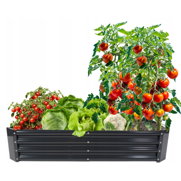 Леха за зеленчуци и цветя - елегантно решение за всяка градина - антрацит 180 х 90 х 30см