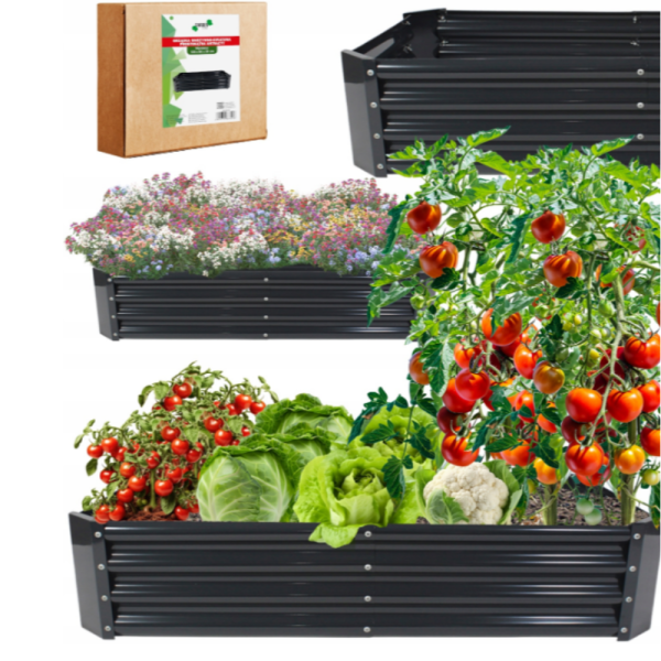Леха за зеленчуци и цветя - елегантно решение за всяка градина - антрацит 180 х 90 х 30см