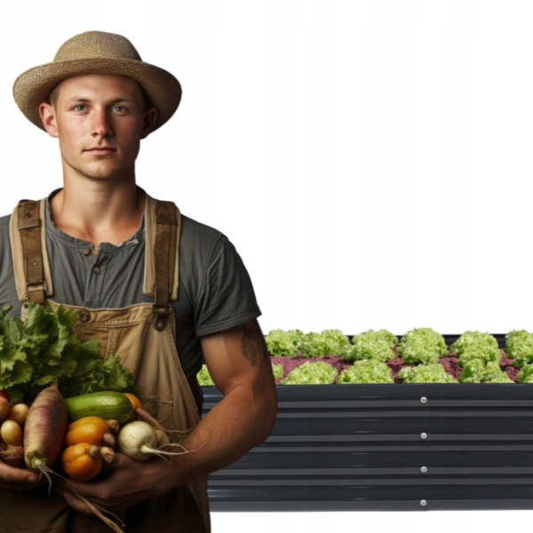 Леха за зеленчуци и цветя - елегантно решение за всяка градина - антрацит 180 х 90 х 30см 9