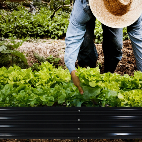 Леха за зеленчуци и цветя - елегантно решение за всяка градина - антрацит 180 х 90 х 30см
