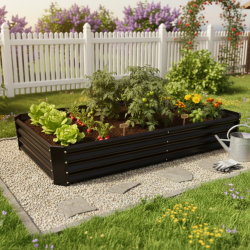 Леха за зеленчуци и цветя - елегантно решение за всяка градина - антрацит 180 х 90 х 30см