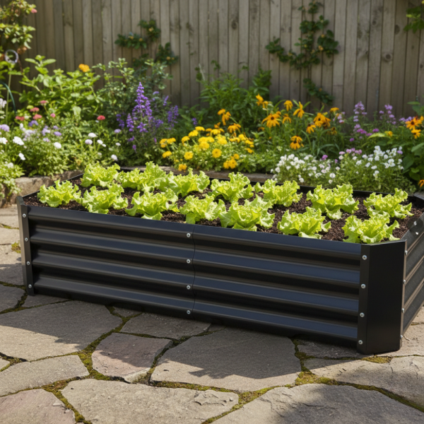 Леха за зеленчуци и цветя - елегантно решение за всяка градина - антрацит 180 х 90 х 30см 3