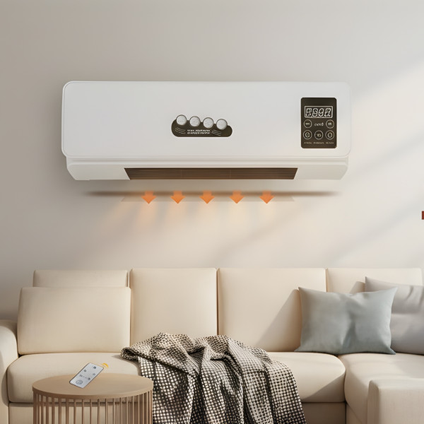 Стенен PTC отоплител и вентилатор LX-333 – 1800W, дистанционно управление и таймер