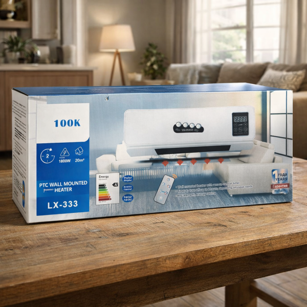 Стенен PTC отоплител и вентилатор LX-333 – 1800W, дистанционно управление и таймер 4