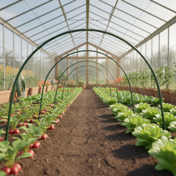 Опора за оранжерия тип арка - издръжлива стомана с полиетиленово покритие