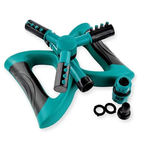 Градинска пръскачка за трева 360°, въртяща се с 3 рамена, покритие 80 м², ABS 6