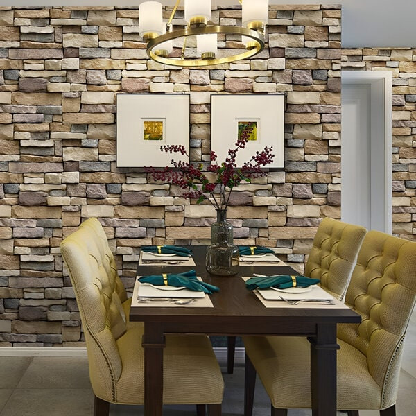 Самозалепващ 3D тапет с тухлен ефект – PVC, водоустойчив и шумоизолиращ, 300 x 35 см