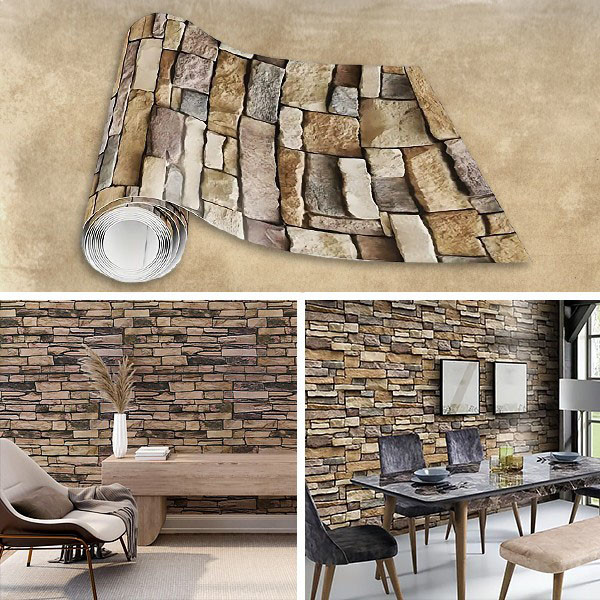 Самозалепващ 3D тапет с тухлен ефект – PVC, водоустойчив и шумоизолиращ, 300 x 35 см 9