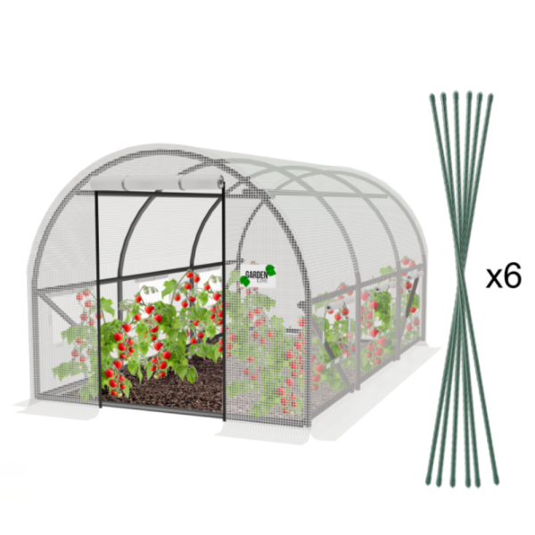 Компактна бяла оранжерия - професионална защита и идеални условия за вашите култури - 3 х 2 х 2м 7