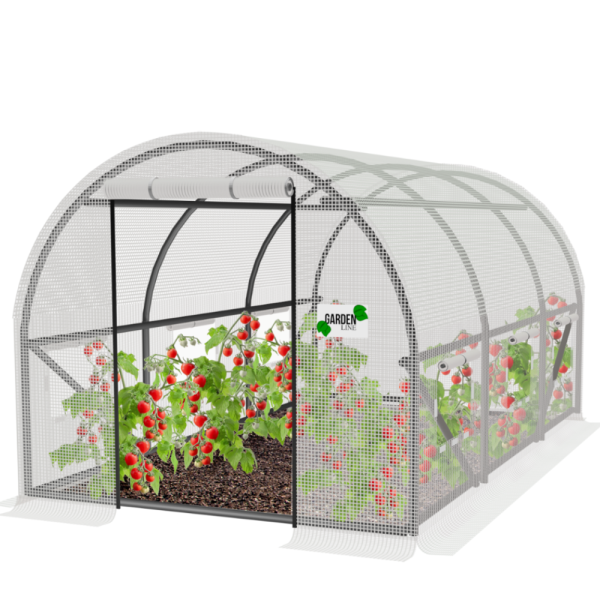 Компактна бяла оранжерия - професионална защита и идеални условия за вашите култури - 3 х 2 х 2м 8