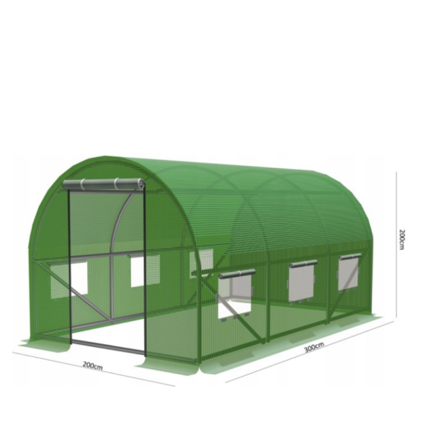 Компактна оранжерия - професионална защита и идеални условия за вашите култури - 3 х 2 х 2м - 3 сегментна