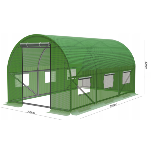 Градинска оранжерия - Професионална защита и идеални условия за вашите култури - 3,5 x 2 x 2 м 7